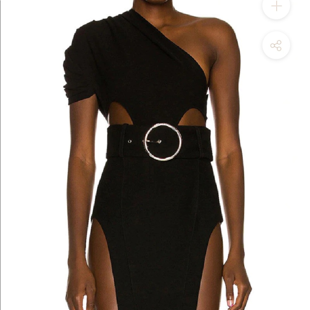 Black one shoulder dress